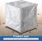 1 Pcs Silver 48" x 60" x 48" Heavy Duty Pallet Covers Outdoor PE Waterproof Pallet Cover Silver Tarp Waterproof for Construction Outdoor Storage - Image 4