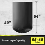 100 Count 55-60 Gallon Trash Bags, Sturdy & Tear-Resistant Commercial Can Liners 55 Gallon, Large Garbage Bags, Large Black Trash Bags for Commercial, Lawn and Leaf Bags - Image 5