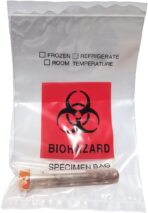 Biohazard Bags,Daarcin 1000pcs 6x9in/15x25cm Biohazard Red Logo Printing, Ziplock Top Specimen Bags with Outside Pocket Paperwork Pouch - Image 4