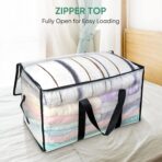 BALEINE 8-Pack Oversized Moving Bags with Reinforced Handles, Heavy-Duty Storage Tote for Clothes, Moving Supplies (Clear, 8-Pack) - Image 8