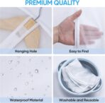 BALEINE 40'' Translucent Garment Bags, 2 Packs PEVA Dress Bag for Closet Clothes Dresses Suit Coats Storage (White, 2PK) - Image 3