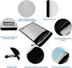 Fireproof Waterproof Money Document Bag - 15"x 11" Safe Zipper Bags with Reflective Strip, Fire & Water Proof Storage Organizer Pouch for Important Documents Holder,File,Cash,Passport,Tablet (Gray) - Image 6