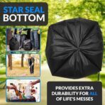 Reli. 55-60 Gallon Trash Bags Heavy Duty | 150 Count | 50-60 Gallon | Large Black Garbage Bags | Made in USA - Image 5
