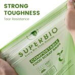 SUPERBIO 2.6 Gallon Compostable Bags with Handles, 100 Count,1 Pack, Food Scrap Bags Certified by BPI and OK compost INDUSTRIAL, 9.84L - Image 5