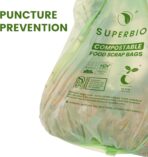 SUPERBIO 2.6 Gallon Compostable Bags with Handles, 100 Count,1 Pack, Food Scrap Bags Certified by BPI and OK compost INDUSTRIAL, 9.84L - Image 7