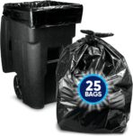 95-96 Gallon Trash Bags Heavy Duty (25 Bags w/Ties Value pack) Extra Large Trash Bags, 90 Gallon, 95 Gallon, 96 Gallon, 100 Gallon - Image 7