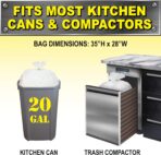 Brute Super Tuff Heavy Duty 2.2 MIL Kitchen Compactor Bags, Twist Tie Closure, White, Clean Fresh Scent with Odor Protect Technology, 20 Gallon, 20 Count - Image 6