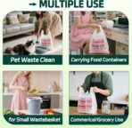 1050 Count Plastic Bags with Handles, T-Shirt bags, Thank You bag, Grocery bag, Shopping bag, for Small Business, White and Reusable, 1/6 Barrel, Large Size 11"x6"x21" - Image 6