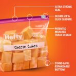 Hefty Slider Kitchen Storage Bags, Quart Size, 78 Count - Image 6