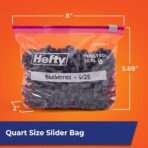 Hefty Slider Kitchen Storage Bags, Quart Size, 78 Count - Image 7