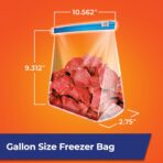 Hefty Slider Freezer Kitchen Storage Bags, Gallon Size, 56 Count - Image 8