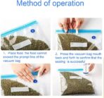 Sous Vide Bags Reusable 27Pcs, BPA Free Food Vacuum Sealer Bag, Food Storage Bags, Vacuum Zipper Bags for Sous Cooking - 20Pcs Vacuum Food Sealer Bag & 5 Air Valves & 2 Seal Clips (13.5X10 in) 4.3L - Image 5