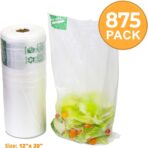 Fit Meal Prep 875 Ct 12"x 20" Large Plastic Produce Bag Roll, US Made HDPE, Durable Clear Food Storage Saver for Fruit Vegetable Bakery Snack Grocery Bags - Image 6