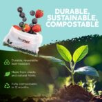 Matter Compostable Assorted Kitchen Bags, 230 Count, Biodegradable, Eco-Friendly Resealable Food Storage Variety Pack, 80 Snack, 80 Sandwich, 50 Quart & 20 Gallon - Image 8