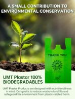 [200 per box],Recyclable Compostable Reusable Biodegradable Plastic T-Shirt Bags,Grocery Shopping Bags,Measures 11. 5" X 6. 25" X 21"( large size 1/6) , 16 Mic (0. 63 Mil) - Image 3