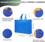 100 Reusable Shopping Bags custom bags with logo-Ideal for Company Promotions, commercial advertising,grocery bags - Image 5
