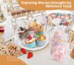 SUREHOME Cellophane Bags, 100 Pack Clear Gift Bag Cellophane Treat Bags with Ties 6x10 Inch Plastic Small Cello Candy Bag for Birthday Party Favors Goodie valentines Cookies Bakery Snack Popcorn Wraps - Image 3
