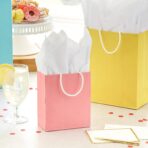 Hallmark Recyclable Gift Bag Assortment (8 Bags: 3 Small 6", 3 Medium 9", 2 Large 13") Pastel Blue, Pink, Yellow, Purple, Orange, Green for Birthdays, Easter, Baby Gifts, Bridal Showers - Image 3