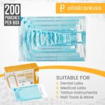 200 3.5 X 5.25 Self Sealing Sterilization Pouches - Autoclave Sterilizer Bags Pouch for Sterilizing Dental Medical Instruments & Cleaning Tools - Latex-Free, Color Changin Indicator by PlastCare USA - Image 7