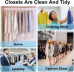 BEISHIDA 25PCS 72 Inch Plastic Garment Bag-Plastic Clear Dry Cleaner Laundry Bags for Clothes Cover, Hanging Clothes Storage for Long Dresses Skirt Coat Suit Shirt Jacket - Image 6