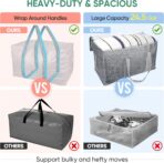 BALEINE 6-Pack Oversized Moving Bags with Reinforced Handles, Heavy-Duty Storage Tote for Clothes, Moving Supplies (Winter Grey, 6-Pack) - Image 5