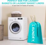 2 Pack XL Travel Laundry Bag, Machine Washable Dirty Clothes Organizer with Drawstring,Large Enough to Hold 4 Loads of Laundry, Easy Fit a Laundry Hamper or Basket Travel Essentials 24" x 36" - Image 7