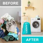 2 Pack XL Travel Laundry Bag, Machine Washable Dirty Clothes Organizer with Drawstring,Large Enough to Hold 4 Loads of Laundry, Easy Fit a Laundry Hamper or Basket Travel Essentials 24" x 36" - Image 8