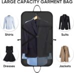 BALEINE Travel Garment Bag, Travel Suit Bag for Men, 42'' Waterproof Carry on Garment Bag for Hanging Clothes, Garment Duffel Bag for Travel Business (Black) - Image 6