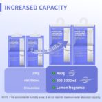 CLEVAST Moisture Absorbers Packets - 15.2 OZ, 6 Pack, Lemon Fragrance Big Dehumidifier Bags for Closet, Hanging Humidity Absorber in Wardrobes, Bedrooms, Bathrooms - Image 5