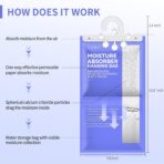 CLEVAST Moisture Absorbers Packets - 15.2 OZ, 6 Pack, Lemon Fragrance Big Dehumidifier Bags for Closet, Hanging Humidity Absorber in Wardrobes, Bedrooms, Bathrooms - Image 6