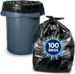 30-33 Gallon Trash Bags Heavy Duty (100 Bags w/Ties Value Pack), Large Black Trash Bags 30 Gallon - 32 Gallon - Image 10