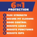 Hefty Ultra Strong 13 Gallon Trash Bags, Tall Kitchen Trash Bags 13 Gallon Size, Resist Leaks, Punctures, and Rips, Continuous Odor Control, White, Fabuloso Scent, 80 Bags - Image 4