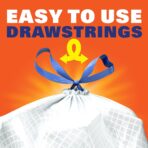 Hefty Ultra Strong 13 Gallon Trash Bags, Tall Kitchen Trash Bags 13 Gallon Size, Resist Leaks, Punctures, and Rips, Continuous Odor Control, White, Fabuloso Scent, 80 Bags - Image 7