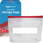 Amazon Basics Slider Quart Food Storage Bags, BPA Free, 120 Count (Previously Solimo) - Image 4