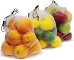 Earthwise Reusable Mesh Produce Bags - Washable Set of 9 Premium Bags, TRANSPARENT Lightweight, Strong SEE-THROUGH Mesh for shopping, transporting and storing fruits and veggies. - Image 5