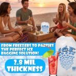 Concession Essentials 8 lb Drawstring Ice Bags – Pack of 100 | Durable Heavy-Duty Plastic Ice Storage Bags with Secure Drawstring Closure | Perfect for Ice Packaging, Parties, Camping, and Commercial - Image 7