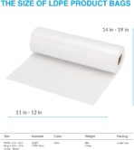 LDPE Produce Bags on a Roll, 11" x 14", 40 Micron, Clear Food Storage Bags for Fruits, Vegetables, Bread & Meat, 388 Count (4 Rolls, 97 Bags per Roll) - Image 4