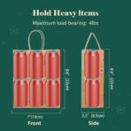 MESHA Christmas Gift bags 24Pcs 8.6x7x3.3'' Kraft Paper Bags with Handles Bulk for Gifts Holiday Xmas Goodie, Party Favors, Candy, Treat - Image 4