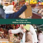 MESHA Christmas Gift bags 24Pcs 8.6x7x3.3'' Kraft Paper Bags with Handles Bulk for Gifts Holiday Xmas Goodie, Party Favors, Candy, Treat - Image 10