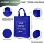 Custom Tote Bags10/50/100Pack,promotional items with your logo,Personalized Shopping Bags,15 * 12 * 4Inch reusable tote bags with handles - Image 3