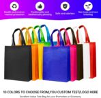 Custom Tote Bags10/50/100Pack,promotional items with your logo,Personalized Shopping Bags,15 * 12 * 4Inch reusable tote bags with handles - Image 6