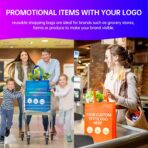 Custom Tote Bags10/50/100Pack,promotional items with your logo,Personalized Shopping Bags,15 * 12 * 4Inch reusable tote bags with handles - Image 9