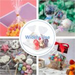 Cello Cellophane Treat Bags, 200 Pcs 4x6 Inches Clear Cellophane Bags with 200 Twist Ties for Gift Wrapping,Packaging Candies,Dessert,Bakery,Party Favors - Image 10