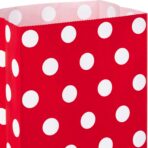 Hallmark Red Party Favor and Wrapped Treat Bags, Assorted Designs (30 Ct., 10 Each of Chevron, White Dots, Solid) for Christmas, Valentines Day, Sweetest Day, May Day, Mothers Day, Care Packages - Image 7