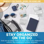 Pill Pouch Bags - (Pack of 400) 3" x 2.75" - BPA-Free, Poly Bag Disposable Zipper Pills Baggies, Daily AM PM Travel Medicine Organizer Storage Pouches, Best Clear Reusable with Write-on Labels - Image 4