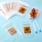 Biohazard Specimen Bags 6 x 9 Inch/ 15 x 25 cm Laboratory Sample Bag with Biohazard Logo Printing Top Sealable Suitable for Lab Test Facilities with External Document Bag(300 Pcs) - Image 7