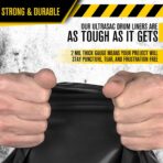 Ultrasac - Heavy Duty Drum Liner, 55-60 Gallon, 2 Mil, 38"x58", Black, 50 Count/w Ties - Image 3