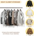Gretchin 40 Pack Garment Bags - Set of 40, 60x90cm Plastic Dry Cleaning Bags for Hanging Clothes Storage - Image 5
