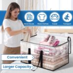 Heavy Duty Clear Moving Bags with Reinforced Handle and Double Zipper, Storage Totes, Packing Bags Alternative to Moving Essential and Supplies Box, Clear, Large, 6 Packs - Image 5
