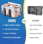 Heavy Duty Clear Moving Bags with Reinforced Handle and Double Zipper, Storage Totes, Packing Bags Alternative to Moving Essential and Supplies Box, Clear, Large, 6 Packs - Image 6